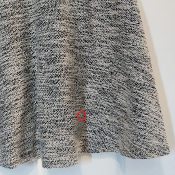 [M] Grey Knit A-Line Cap Sleeve Mini Dress - Picture 3 of 6